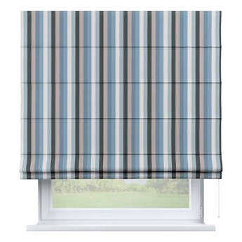 Roleta rzymska Capri, pasy w niebieskiej kolorystyce, szer.80 x dł.170 cm, Vintage 70's
