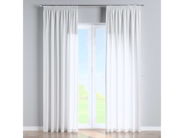 Zasłona na taśmie marszczącej 1 szt., śmietankowa biel, 1szt 130 × 260 cm, Loneta 130x260 cm Zasłona zaciemniająca Poliester Bawełna Wzór Gładkie Kategoria Zasłony