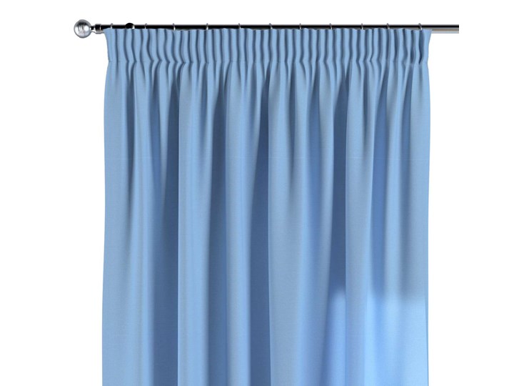 Zasłona na taśmie marszczącej 1 szt., niebieski, 1szt 130 × 260 cm, Loneta 130x260 cm Pomieszczenie Pokój nastolatka Zasłona zaciemniająca Bawełna Poliester Wzór Gładkie
