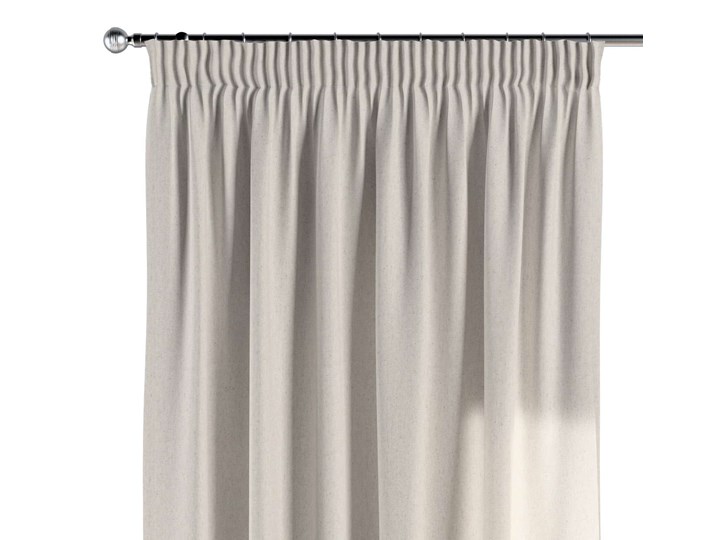 Zasłona na taśmie marszczącej 1 szt., melanż szaro-beżowy, 1szt 130 × 260 cm, Loneta Poliester Zasłona zaciemniająca Bawełna 130x260 cm Mocowanie Taśma
