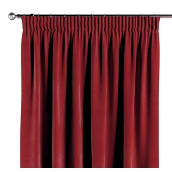 Zasłona na taśmie marszczącej 1 szt., intensywna czerwień, 1szt 130 × 260 cm, Velvet