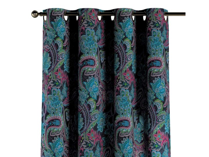 Zasłona na kółkach 1 szt., wielokolorowy paisley, 1szt 130 × 260 cm, Velvet Zasłona prześwitująca 130x260 cm Pomieszczenie Sypialnia