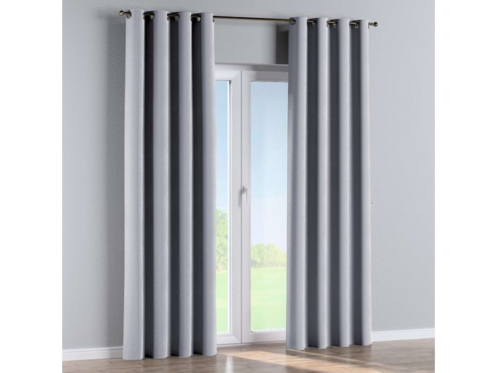 Zasłona na kółkach 1 szt., srebrzysty szary, 1szt 130 × 260 cm, Velvet Poliester Zasłona prześwitująca 130x260 cm Kolor Srebrny Wzór Gładkie