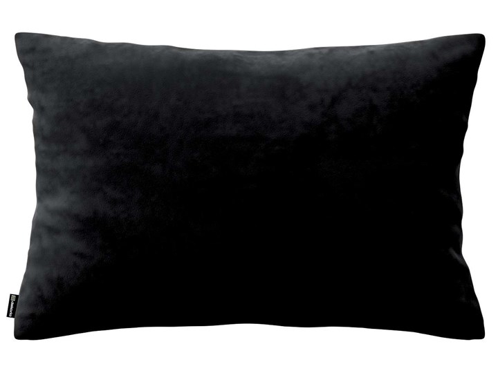 Poszewka Kinga na poduszkę prostokątną, głęboka czerń, 60 x 40 cm, Velvet