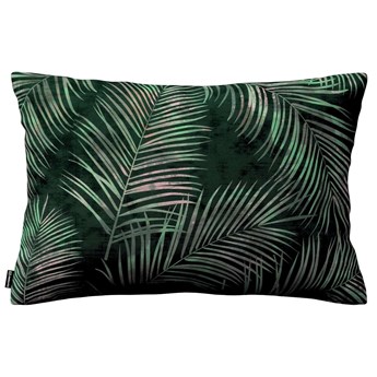 Poszewka Kinga na poduszkę prostokątną, zielony w liście, 60 × 40 cm, Velvet