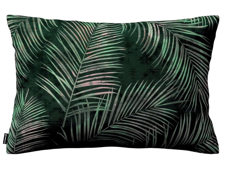 Poszewka Kinga na poduszkę prostokątną, zielony w liście, 60 × 40 cm, Velvet Prostokątne Poliester 40x60 cm Poszewka dekoracyjna 45x65 cm Pomieszczenie Salon