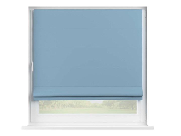 Roleta rzymska Capri, niebieski, 80 × 170 cm, Blackout - zaciemniające Wzór Gładkie Kolor Czarny
