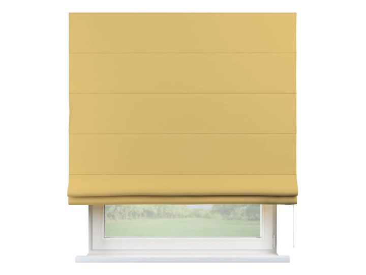 Roleta rzymska Capri, żółty , 80 × 170 cm, Blackout - zaciemniające Kolor Czarny Wzór Gładkie