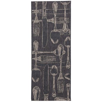 Dywan Cottage Cutlery antracite/sand 60x180cm, 60 × 180 cm