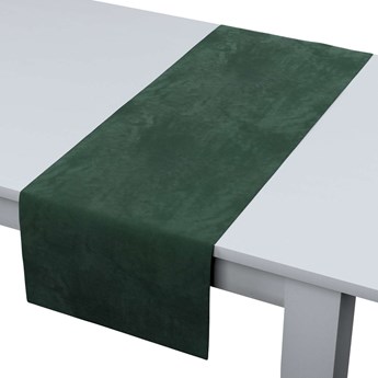 Bieżnik prostokątny, ciemny zielony, 40 × 130 cm, Velvet