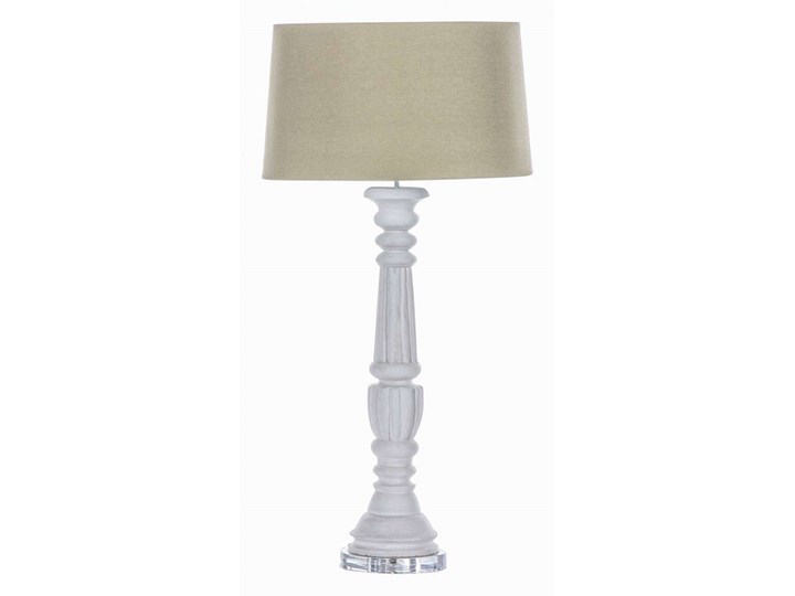 Lampa stołowa Safona wys. 91cm, 45 × 45 × 91 cm Lampa z kloszem Kolor Beżowy Lampa z abażurem Styl Klasyczny