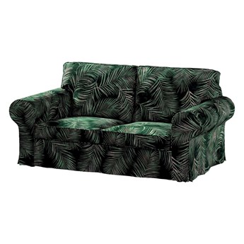 Pokrowiec na sofę Ektorp 2-osobową, nierozkładaną, zielony w liście, 173 x 83 x 73 cm, Velvet