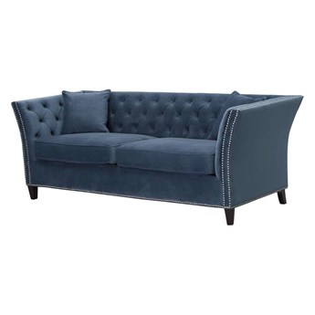 Sofa Chesterfield Modern Velvet Midnight 3-os., 225 × 87 × 82 cm