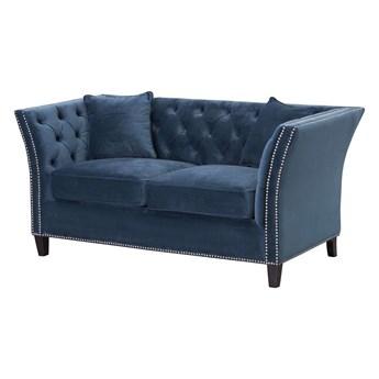 Sofa Chesterfield Modern Velvet Midnight 2-os., 172 × 87 × 82 cm