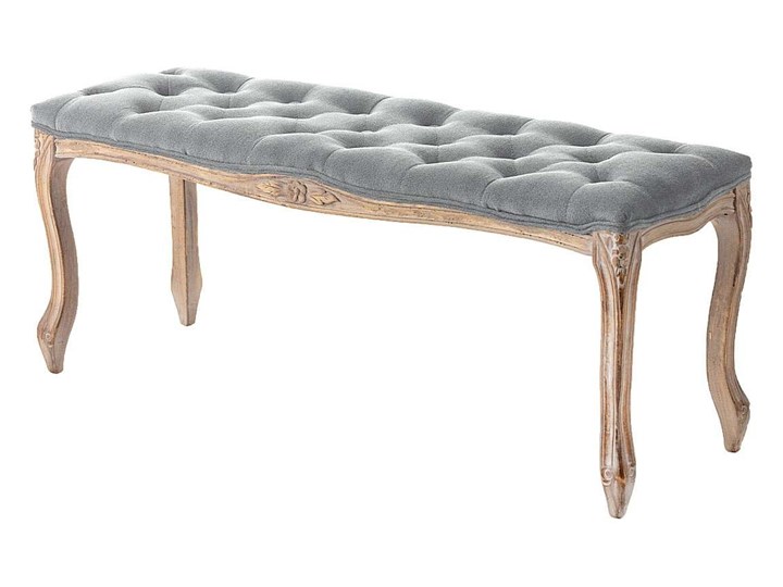 Ławka Isacco 114x38x46cm grey, 114 × 38 × 46 cm Pikowana Pomieszczenie Salon Kategoria Ławki do salonu