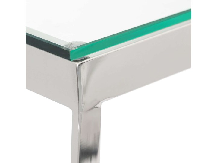 Konsola Dubai silver 140x40x80, 140 × 40 × 80 cm Metal Głębokość 40 cm Z samym blatem Szerokość 140 cm Szkło Kategoria Konsole Stal nierdzewna Styl Nowoczesny