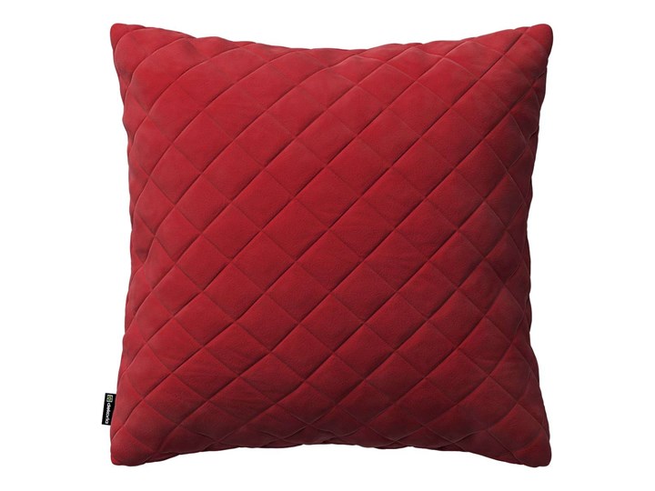 Poszewka Kinga pikowana 43 x 43 cm, intensywna czerwień, 43 × 43 cm, Velvet Poszewka dekoracyjna Kwadratowe Poliester 43x43 cm Kolor Czerwony Kategoria Poduszki i poszewki dekoracyjne