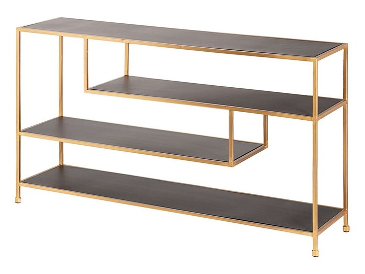 Konsola Harper Black&Gold 140x35 x 81cm, 140 x 35 x 81 cm
