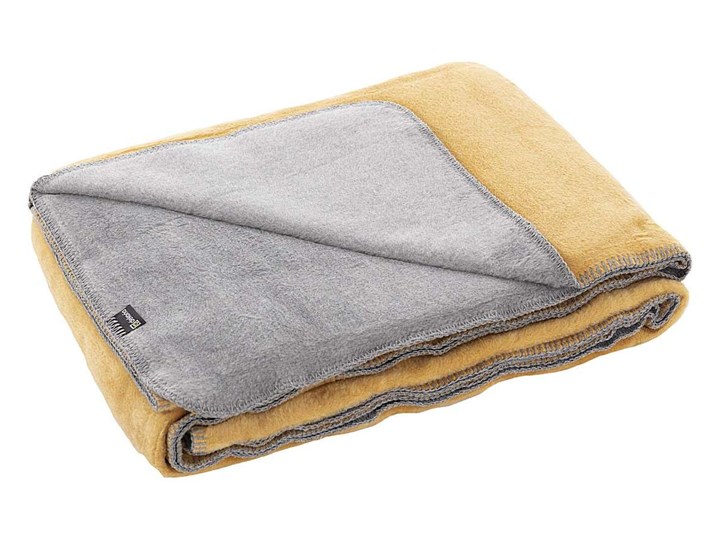 Koc Cotton Cloud 150x200cm Mustard&Grey, 150 x 200 cm 150x200 cm Akryl Bawełna Pomieszczenie Salon