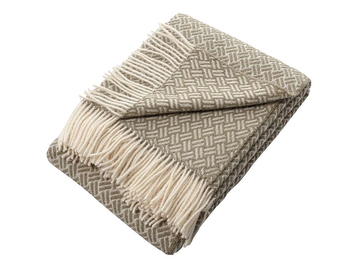Pled Zelandia 140x200cm tea green cross, 140 x 200 cm 140x200 cm Wełna 130x180 cm Koc Kategoria Koce i pledy