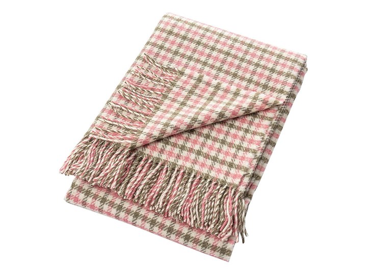 Pled Zelandia 140x200cm old rose/khaki, 140 x 200 cm 130x180 cm Wełna 140x200 cm Kategoria Koce i pledy Pomieszczenie Salon