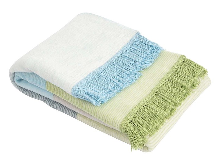 Koc Cotton Cloud 150x200cm Pastel Green&Blue, 150 x 200 cm