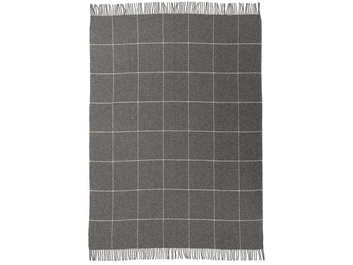 Pled Zelandia 140x200cm check grey, 140 x 200 cm Pomieszczenie Sypialnia 140x200 cm Wełna Kolor Szary