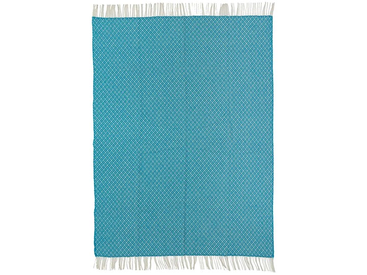 Pled Zelandia 140x200cm ocean blue cross, 140 x 200 cm Wełna 140x200 cm Koc Pomieszczenie Salon Pomieszczenie Sypialnia