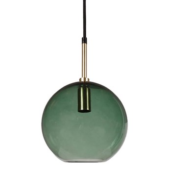 Lampa wisząca szklana kula Milla zielona 20cm