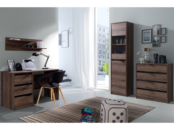 SELSEY Komoda Rikno z czterema szufladami Głębokość 40 cm Wysokość 90 cm Styl Minimalistyczny Z szufladami Drewno Szerokość 80 cm Szerokość 92 cm Głębokość 43 cm Pomieszczenie Garderoba