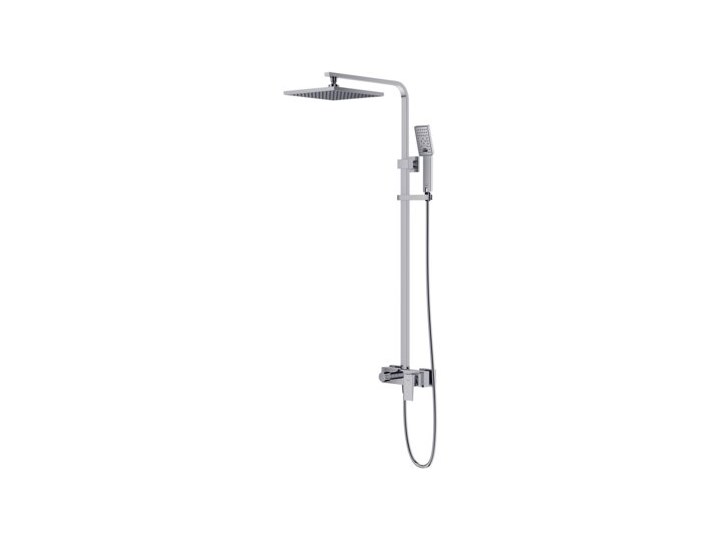 Zestaw prysznicowy natynkowy OMNIRES Fresh FR7144CR z deszczownicą Chrom Wyposażenie Z wężem Wyposażenie Z baterią