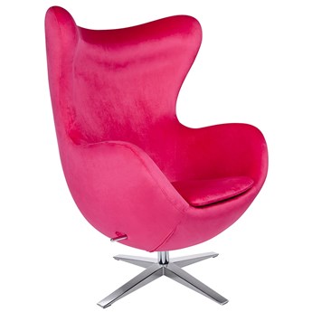 Obrotowy fotel w kolorze fuksja glamour - Eggi 2X