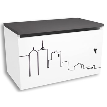 Biało-grafitowa skrzynia dziecięca - Timi 17X
