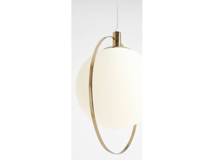 Designerska lampa wisząca Bersi Złoty Ilość źródeł światła 1 źródło Metal Szkło Lampa LED Kolor Biały