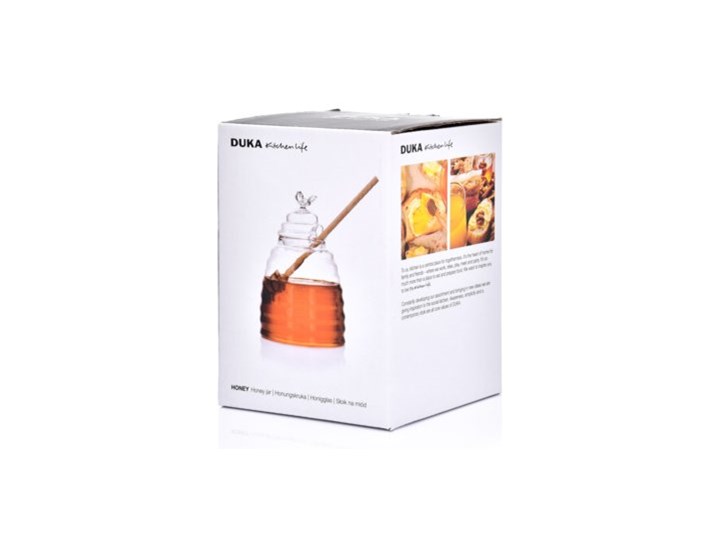 Słoik na miód z łyżeczką DUKA HONEY 500 ml szkło Typ Słoiki