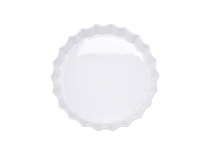 Forma do tarty okrągła DUKA NIKLAS 30 cm biała kamionka Ceramika Kolor Biały Kategoria Formy i foremki