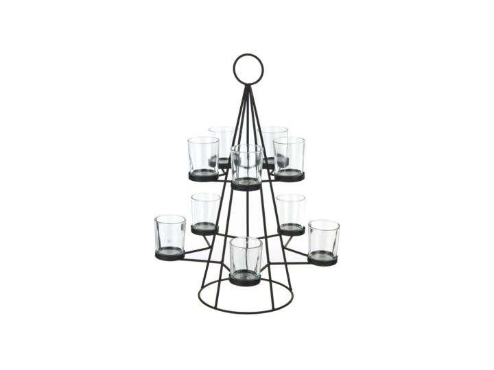 Świecznik na tealighty DUKA MODERN SCANDI 32x44 cm czarny metal