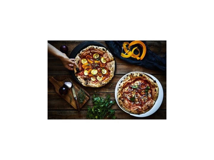 Taca do pieczenia pizzy DUKA HJALMAR 36x32 cm biała kamionka Do pizzy Ceramika Kolor Biały