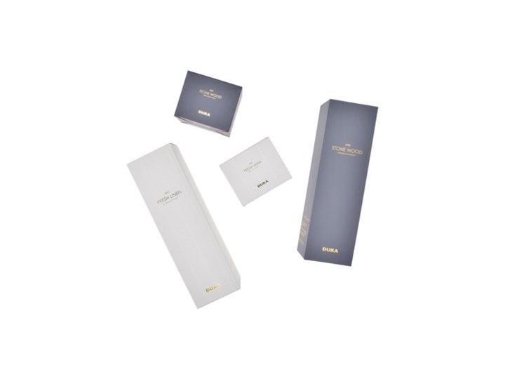 Świeca zapachowa sojowa Fresh Linen DUKA BERG 260 g biała Kolor Biały