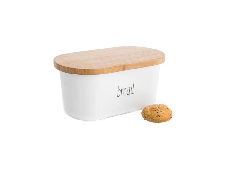 Chlebak z deską do krojenia DUKA KITCHENBASIC 37x21x17 cm biały melamina Kategoria Chlebaki