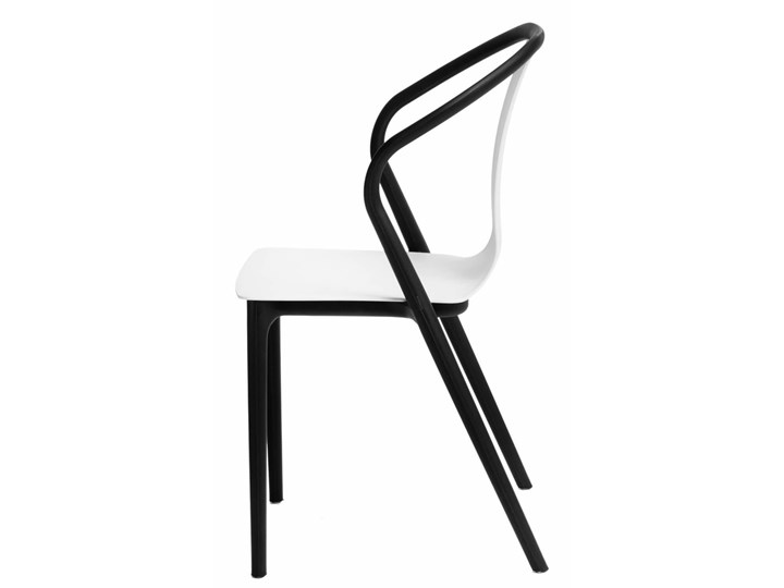 SELSEY Krzesło Bella białe Drewno Kolor Biały Tworzywo sztuczne Z podłokietnikiem Płyta MDF Styl Nowoczesny