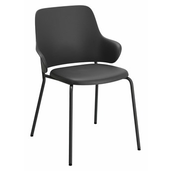 Czarne krzesło minimalistyczne - Foxo