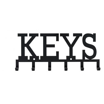 Wieszak ścienny Keys czarny