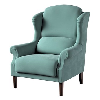 Fotel Unique, szara mięta, 85 × 107 cm, Velvet