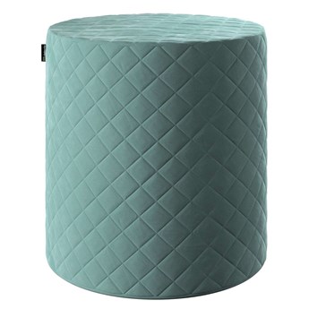 Puf Barrel pikowany, szara mięta, ø 40 wys. 40 cm, Velvet
