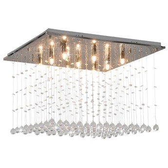Srebrna lampa sufitowa z kryształkami w stylu glamour - EX816-Sinda