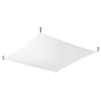 Biały nowoczesny plafon z tkaniny 140x140 cm - EX660-Luni