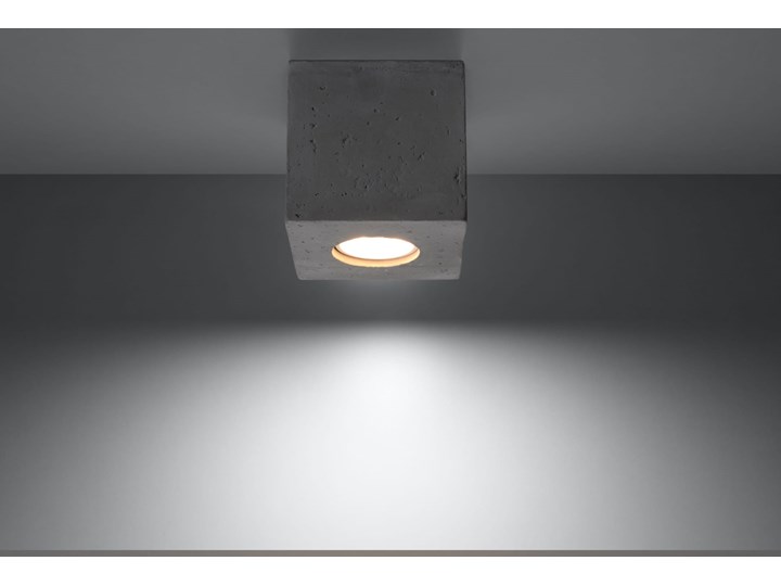 Sollux Lampa PLAFON QUAD 1 BETON Oprawa na Sufit Szary Kwadrat LEd Gu10 Oprawa stropowa Oprawa led Kwadratowe Oprawa halogenowa Kategoria Oprawy oświetleniowe