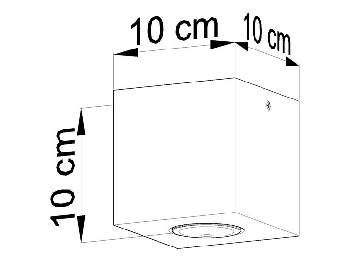 Sollux Lampa PLAFON QUAD 1 BETON Oprawa na Sufit Szary Kwadrat LEd Gu10 Oprawa stropowa Kwadratowe Oprawa led Oprawa halogenowa Kategoria Oprawy oświetleniowe