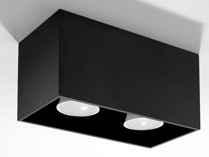 SOLLUX Nowoczesna Lampa Sufitowa Plafon QUAD MAXI Czarny Prostokątne Oświetlenie Oprawa halogenowa Oprawa led Oprawa stropowa Kategoria Oprawy oświetleniowe